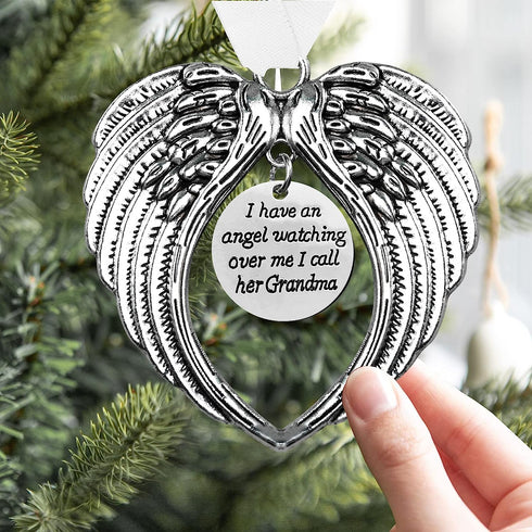 Christmas Memorial Hanging Ornaments Angel Wings